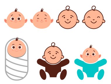 Bebek logo şablonu kümesi 