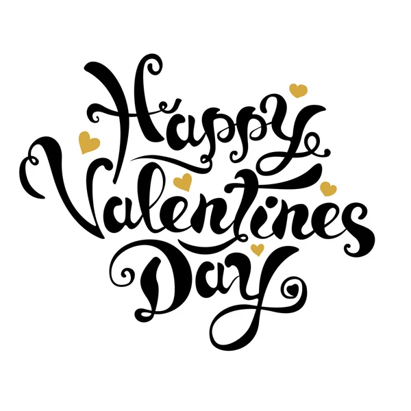 Joyeux jour de la Saint Valentin lettrage dessiné à la main — Image vectorielle