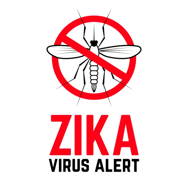 Zika 病毒警报 — 图库矢量图片