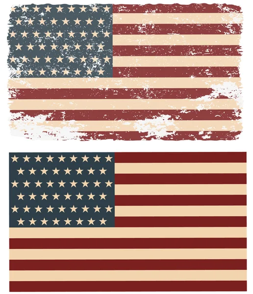 Vlag van de VS in retro stijl — Stockvector
