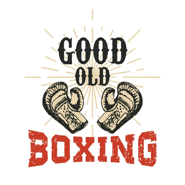 Goda gamla boxning. Vektor illustration. — Stock vektor