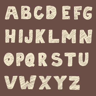 El yazısıyla yazılan yazı tipi. El sans serif türü çekilmiş.