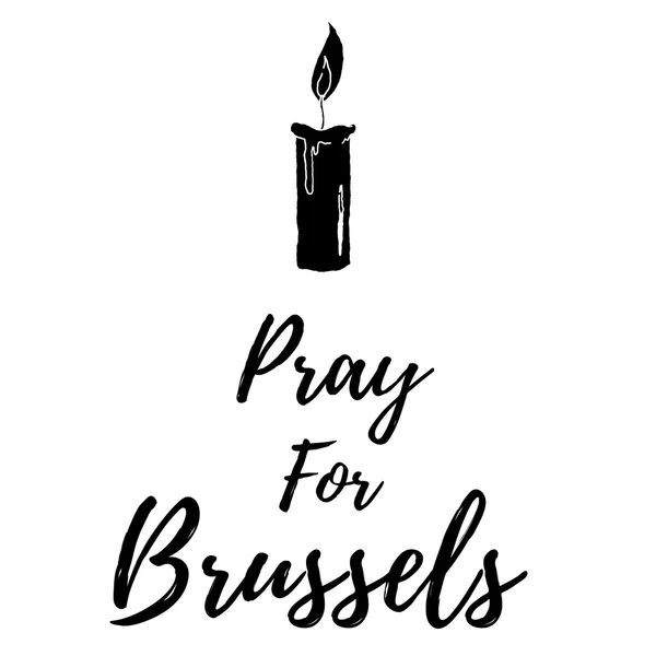 Atak terrorystyczny w Brukseli. Eksplozje w Brukseli. Żałoby. — Wektor stockowy