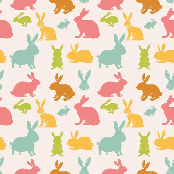 Sömlöst mönster med kaniner — Stock vektor