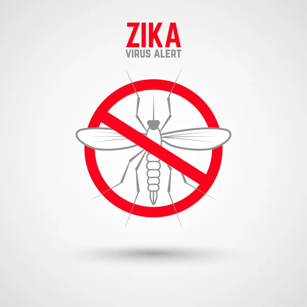 Zika 病毒警报。超音速与短语 — 图库矢量图片