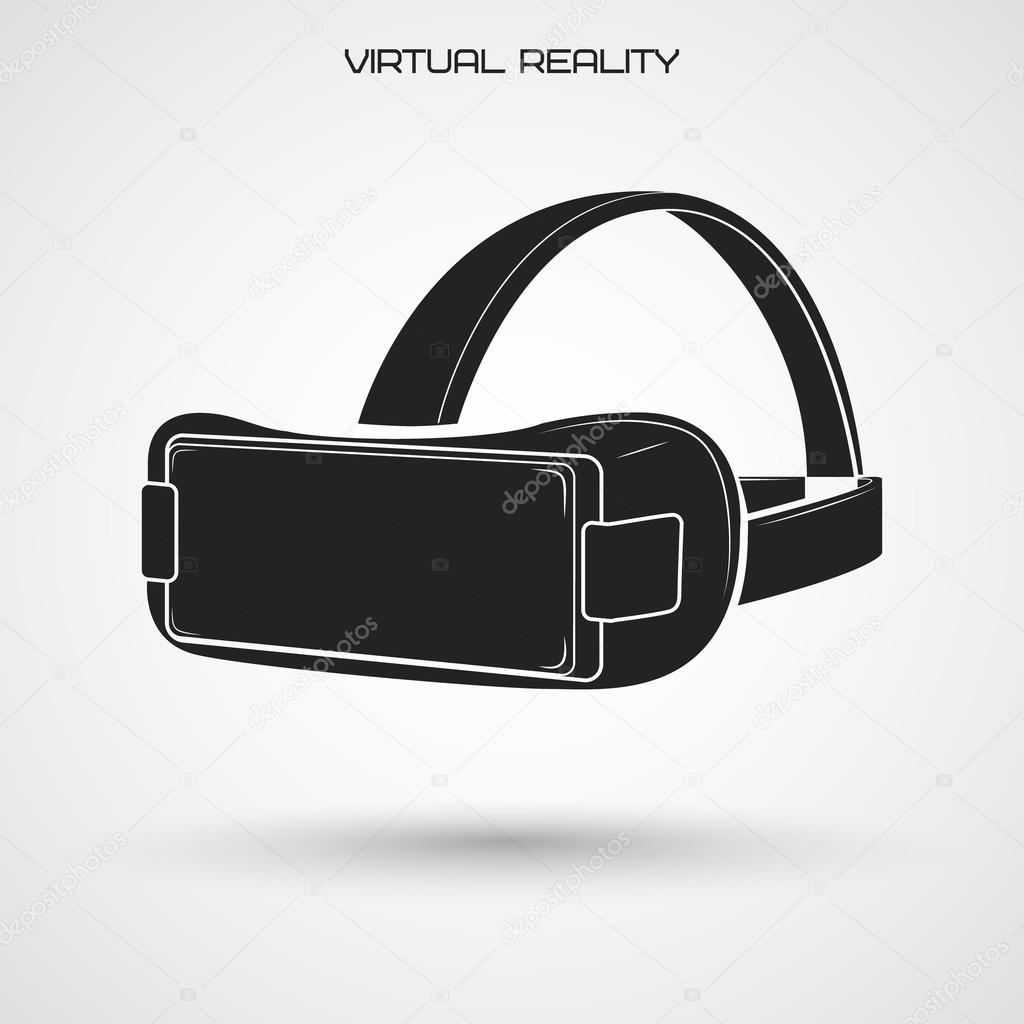 Virtual reality glasses icon.  Virtual reality glasses image. Design elment in vector.