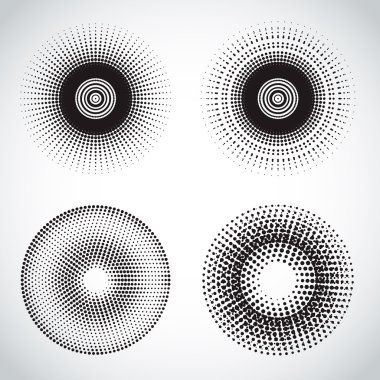 Soyut noktalı arka planlar kümesi. 