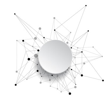 Soyut vektör arka planı. Bağlı hatlar ve nokta.