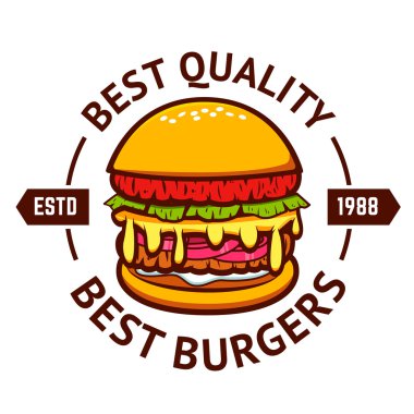 En iyi hamburgerler. Hamburger beyaz arka plan üzerinde izole.