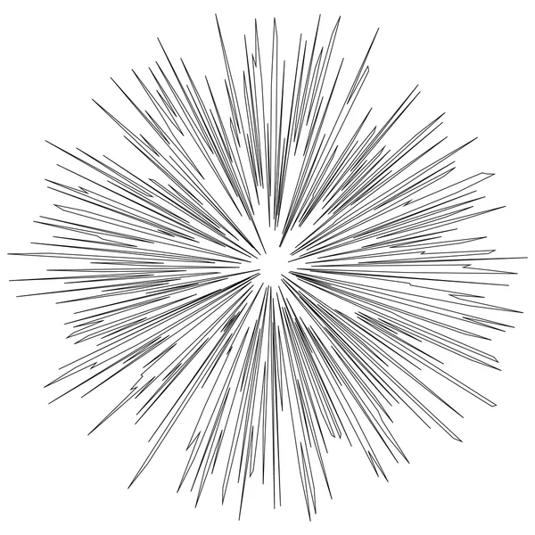 黑洞插图。爆炸的插图。径向线 — 图库矢量图片
