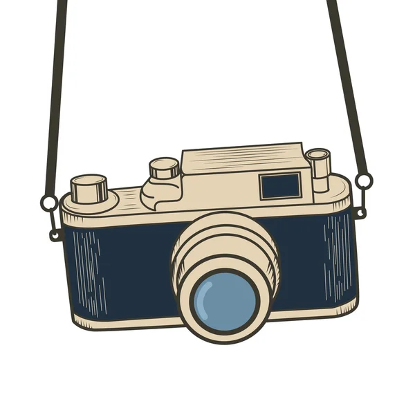 Ilustración de la cámara retro . — Vector de stock