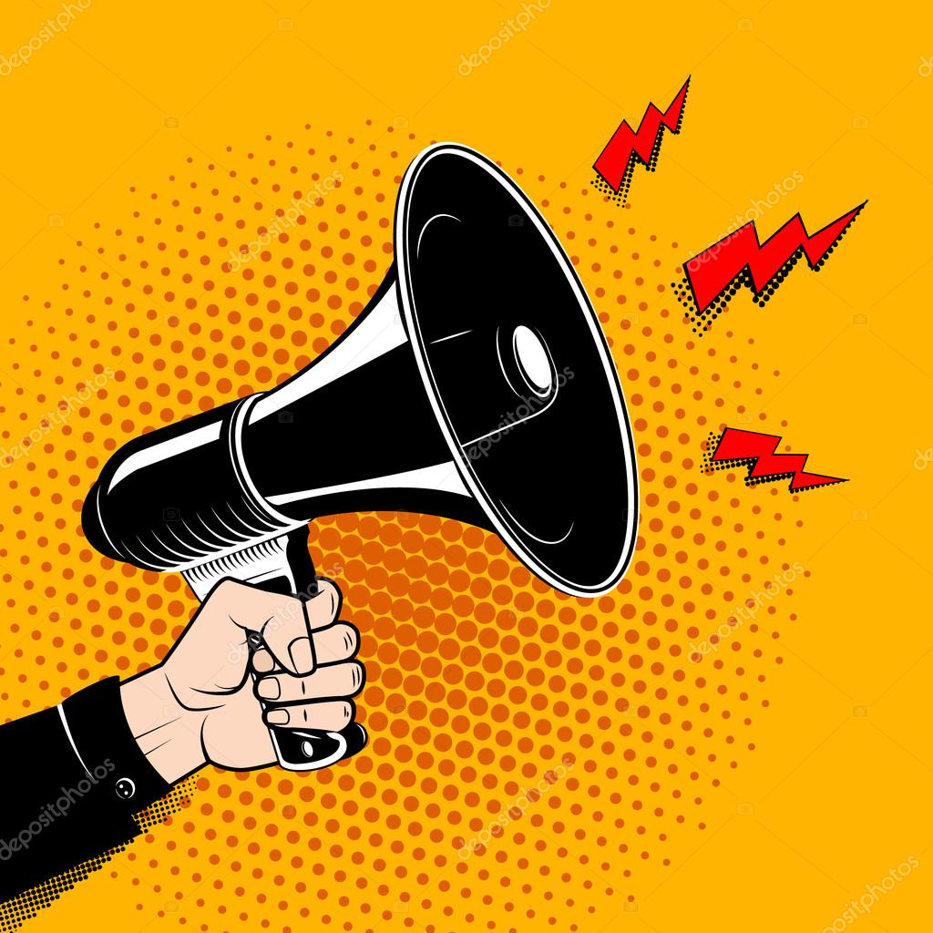 Resultado de imagem para megafone aviso