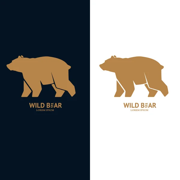 Ведмідь шаблон логотип . — стоковий вектор
