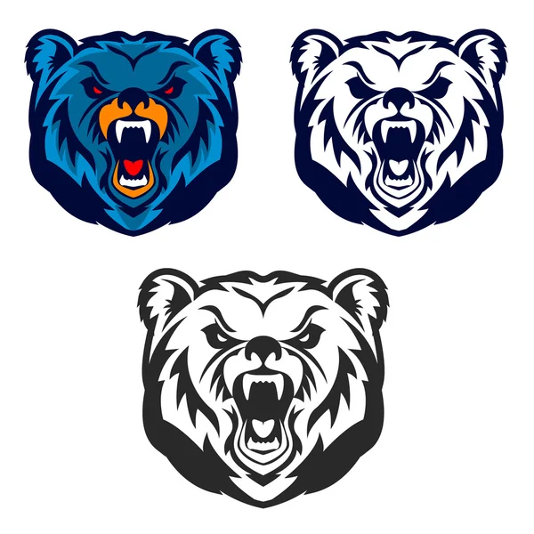 Mascote de urso. Emblema da equipa ou clube desportivo , —  Vetores de Stock