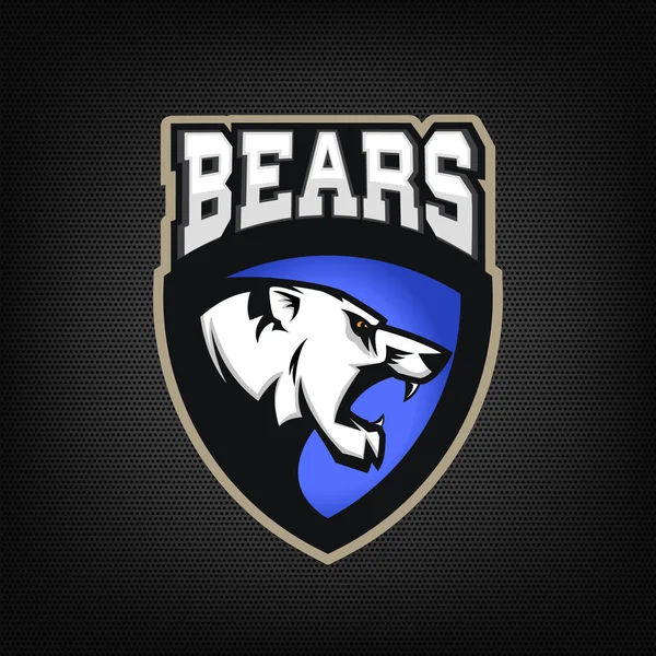 White bears.  sport team emblem. — Stockvector