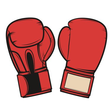 Boks eldivenleri beyaz arka planda izole edilmiş. l için tasarım elemanı