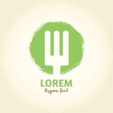 organik gıda etiketi şablonu. Eko yaşam tarzı. 