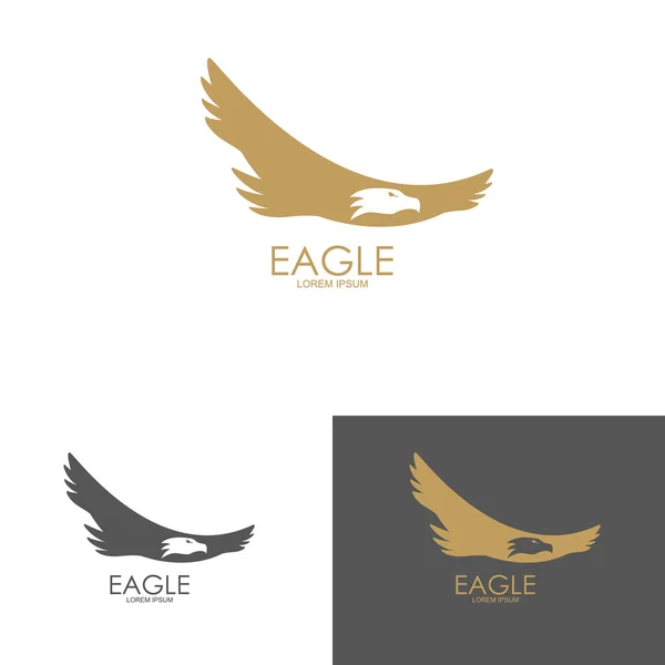 Logo sjabloon met Eagle silhouet. — Stockvector