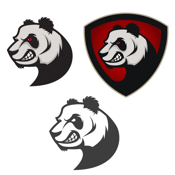 Emblema com panda. Esporte mascote equipe . —  Vetores de Stock
