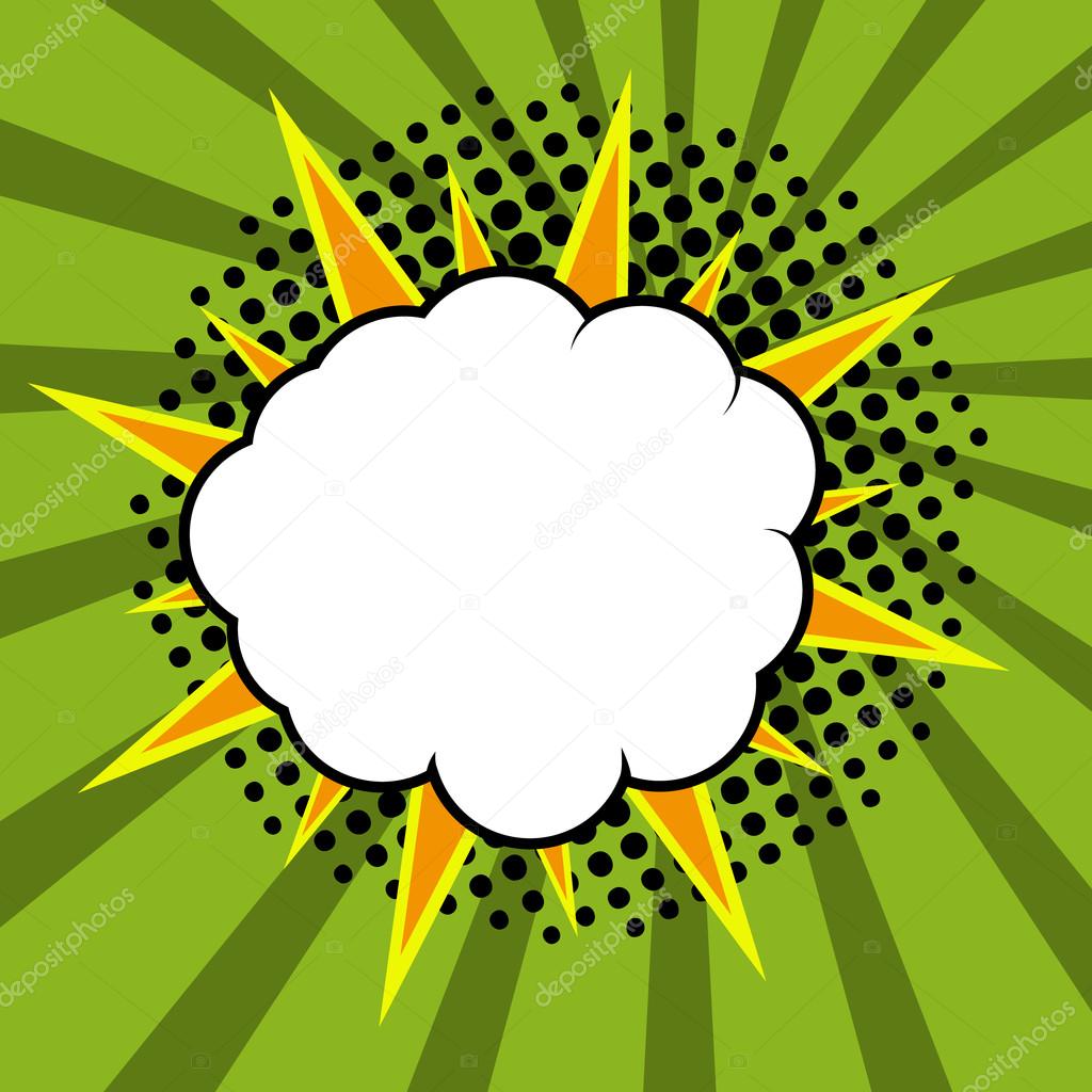 Comic speech bubble, comic background. Vector illustration. Stock