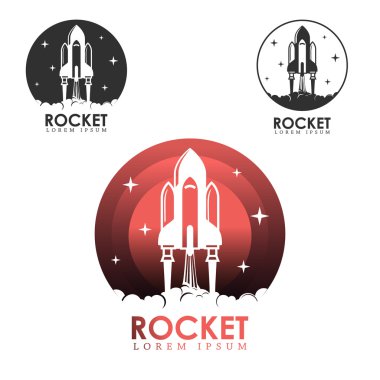 Roket fırlatma logosu.  
