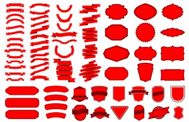 Kurdeleler seti. Şerit afiş seti. 