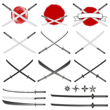 Katana kılıç seti.