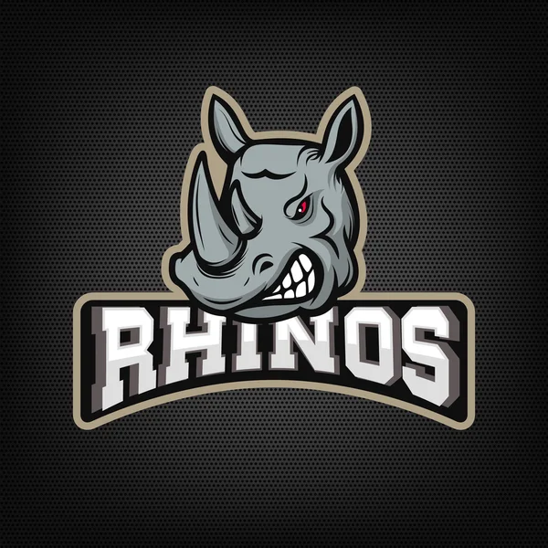 Rinocerontes. emblema da equipa desportiva . — Vetor de Stock