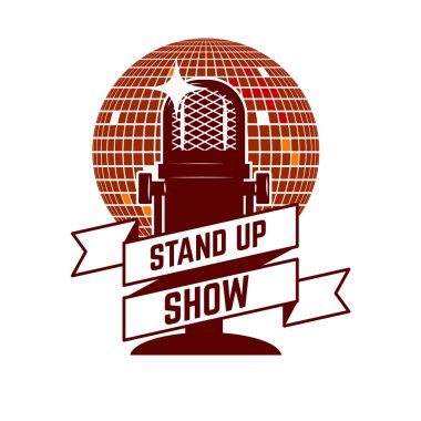 Stand up gösteri amblemi şablonu. 