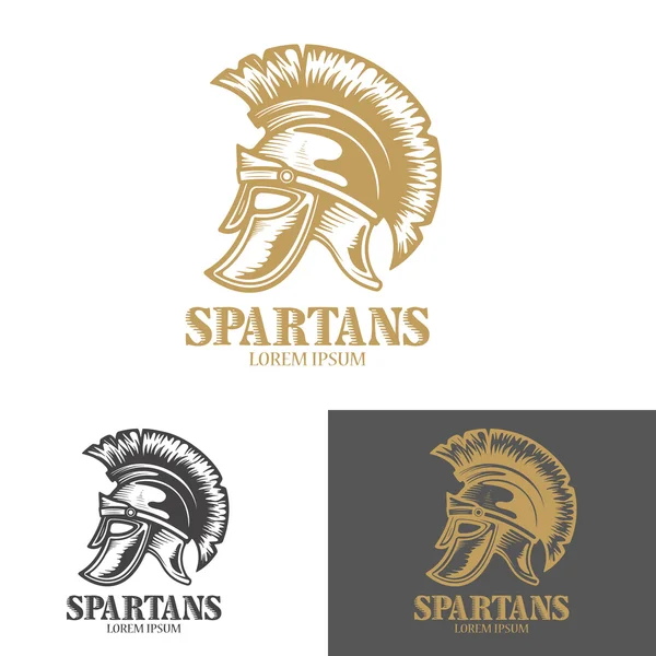 Spartaanse helm logo — Stockvector