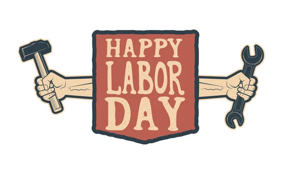 Happy labor day card template. — Stock Vector