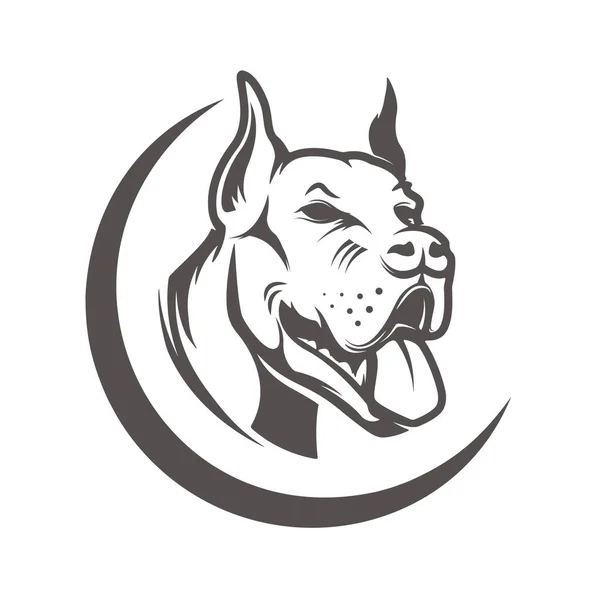 Dog Head Illustration Isolated White Background Design Element Logo Label — Stock Photo, Image