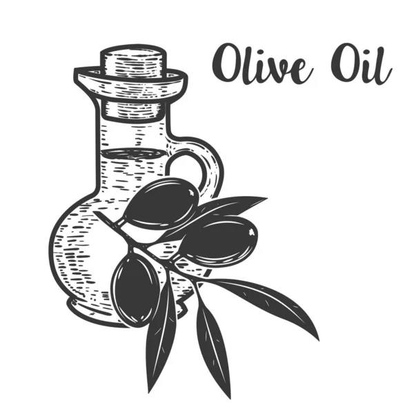 Olivenöl Illustration Gestaltungselement Für Logo Etikett Emblem Schild Plakat — Stockfoto