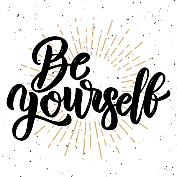 Yourself Hand Drawn Motivation Lettering Quote Design Element Poster Banner — 스톡 사진