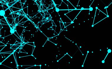 Bağlı noktalar ve çizgilerden soyut ağ arkaplanı. Çokgen yapı.