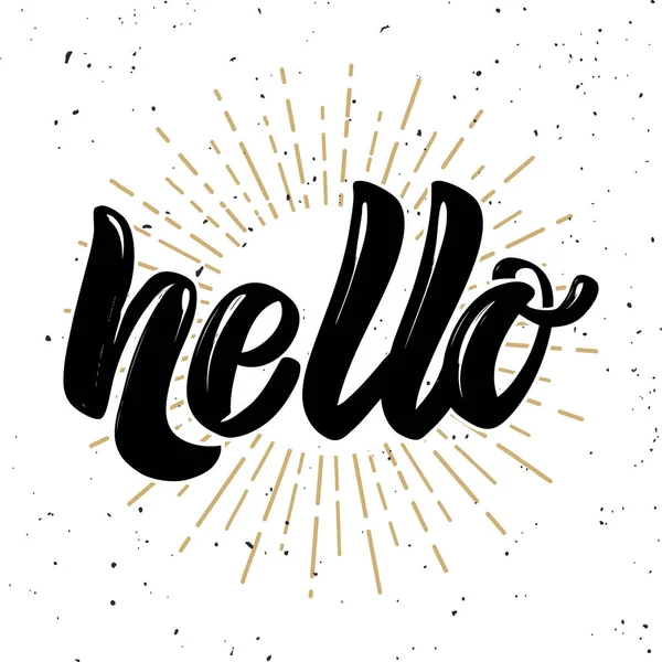 Hello Hand Drawn Motivation Lettering Quote Design Element Poster Banner — Foto Stock