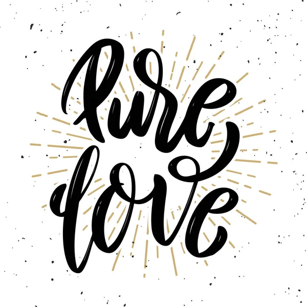 Чистая Любовь Цитата Мотивационными Буквами Элемент Дизайна Плаката Баннера Поздравительной — стоковое фото
