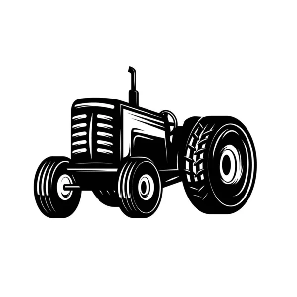 Tractor Pictogram Geïsoleerd Witte Achtergrond Design Element Voor Logo Etiket — Stockfoto