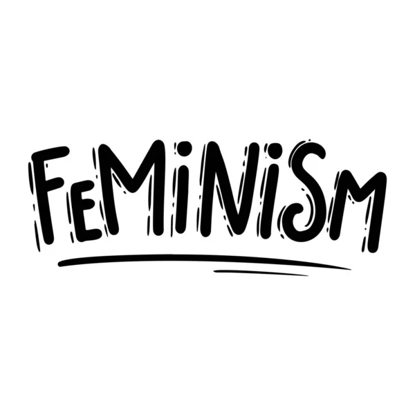 Feminismo Frase Letras Para Postal Banner Flyer Vector Ilustración — Vector de stock