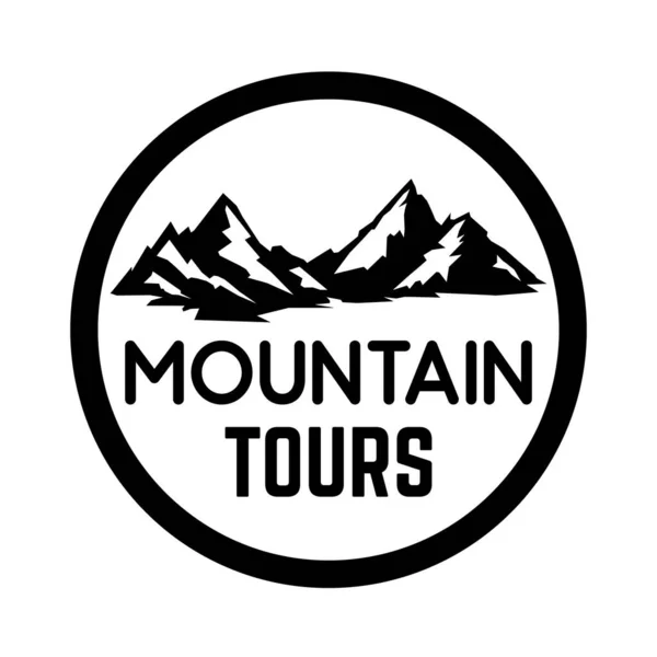 Godło Turystyki Górskiej Element Projektu Logo Etykieta Znak Plakat Ilustracja — Wektor stockowy
