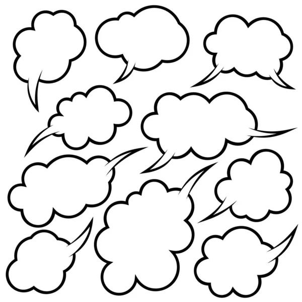 空の漫画のスピーチの泡のセット ポスター カード バナー チラシのデザイン要素 — ストックベクタ