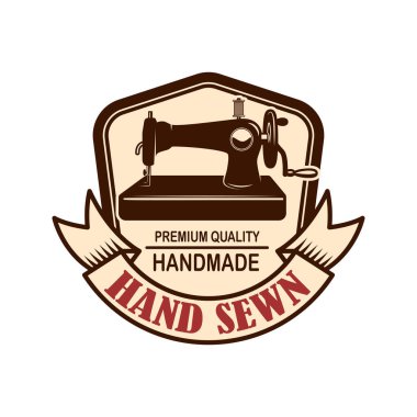 Terzinin amblem şablonu. Logo, etiket, işaret, poster için tasarım elemanı. Vektör illüstrasyonu