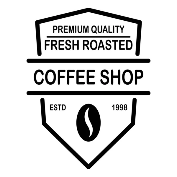 Wzór Emblematu Kawiarni Element Projektowy Logo Etykietę Znak Plakat Ulotkę — Wektor stockowy