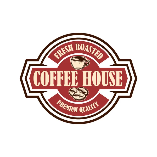 Modelo Emblema Casa Café Elemento Design Para Logotipo Rótulo Sinal — Vetor de Stock