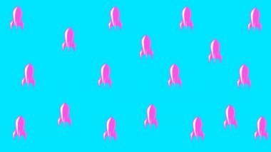 Uzay roketleri ile canlandırılmış arkaplan