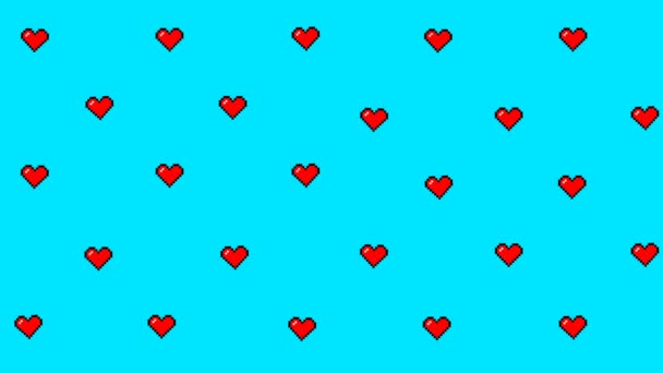 Animierter Hintergrund Mit Herzen — Stockvideo
