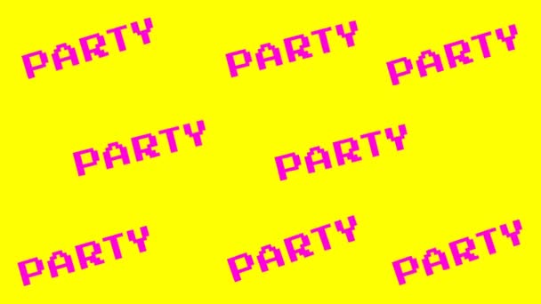Animerad Bakgrund Med Ordet Party — Stockvideo