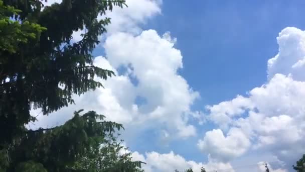 Molnigt Blå Himmel Tid Förflutit — Stockvideo