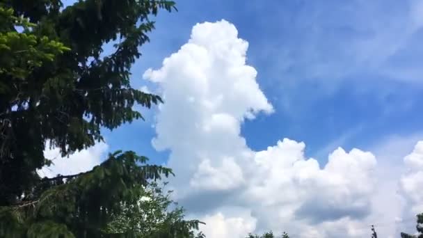 Molnigt Blå Himmel Tid Förflutit — Stockvideo