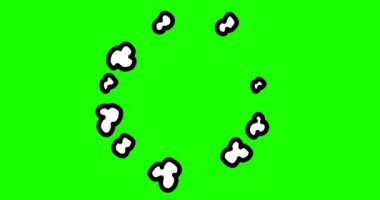 Elle çizilmiş komik konuşma baloncuğunun patlama ile canlandırılması